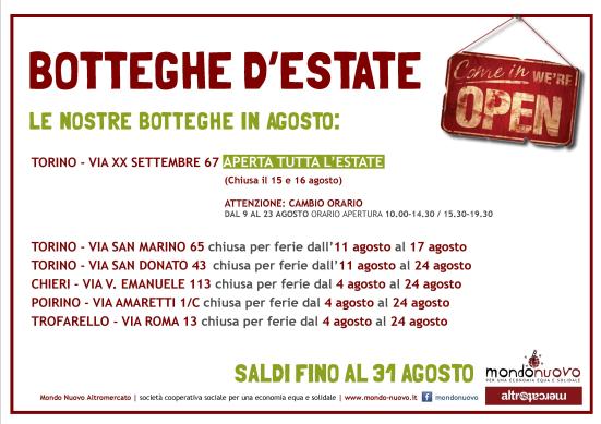 2014 apertura botteghe estate