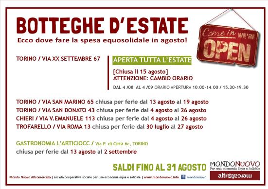 2018 apertura botteghe estate