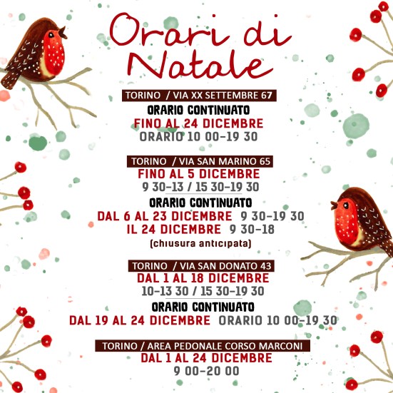 Sempre aperti fino a Natale! Vi aspettiamo nelle nostre botteghe